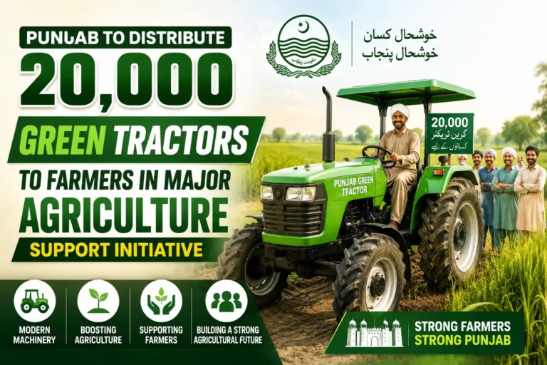 Punjab to Distribute 20,000 Green Tractors to Farmers Under Major Agriculture Support Program punjab to distribute 20000 green tractors to farmers under major agriculture support program