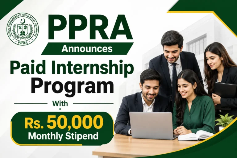 PPRA Announces Paid Internship Program 2026 With Rs. 50,000 Monthly Stipend ppra announces paid internship program with rs 50000 monthly stipend