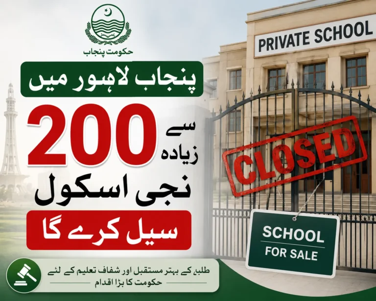 Punjab to Seal Over 200 Private Schools in Lahore Over Registration Violations punjab to seal over 200 private schools in lahore over registration violations