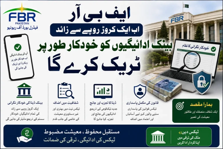 fbr will now automatically track bank payments above rs 1 crore