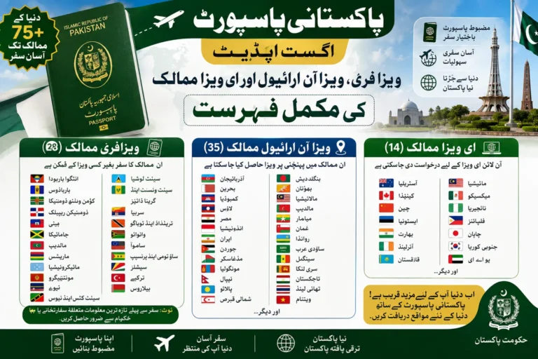 Pakistani Passport August 2026 Update: Full List of Visa-Free, Visa-on-Arrival and E-Visa Destinations pakistani passport august update full list of visa free visa on arrival and e visa destinations