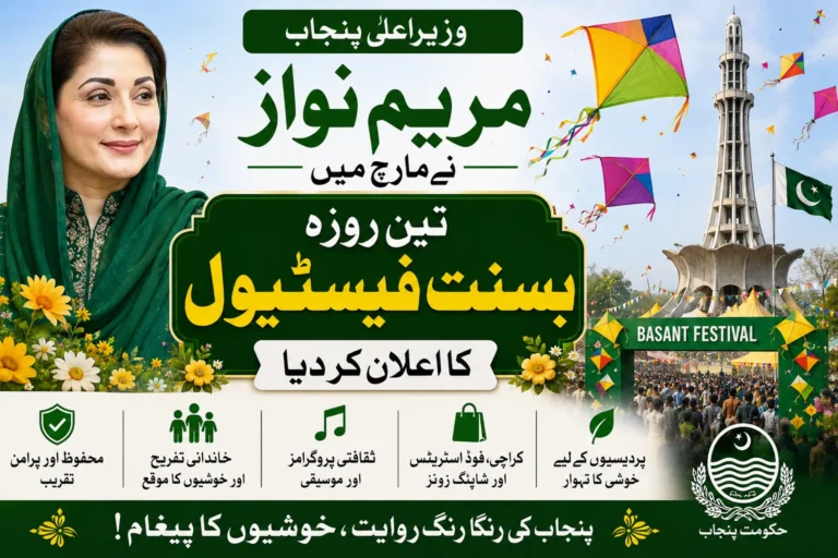 punjab cm maryam announces three day basant festival in lahore for march